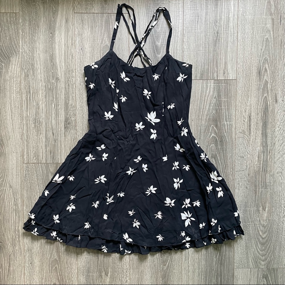 Kenar Black Floral Dress